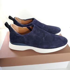 NWT VIA SPIGA Laverno Blue Slip-On Suede Sneakers